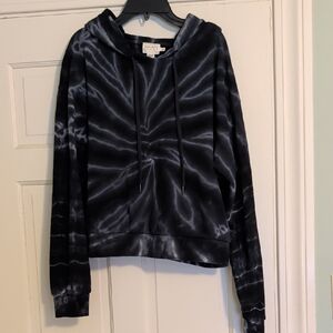 Alice + Olivia Jeans Tie Dyed Hooded Sweatshirt Excellent Condition Size Large.
